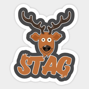 Cartoon Stag Sticker